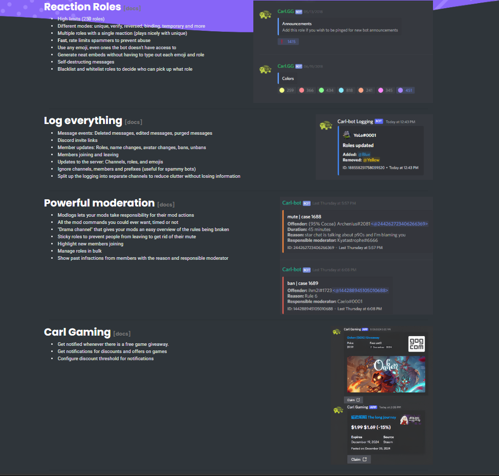 Moderation features screenshot